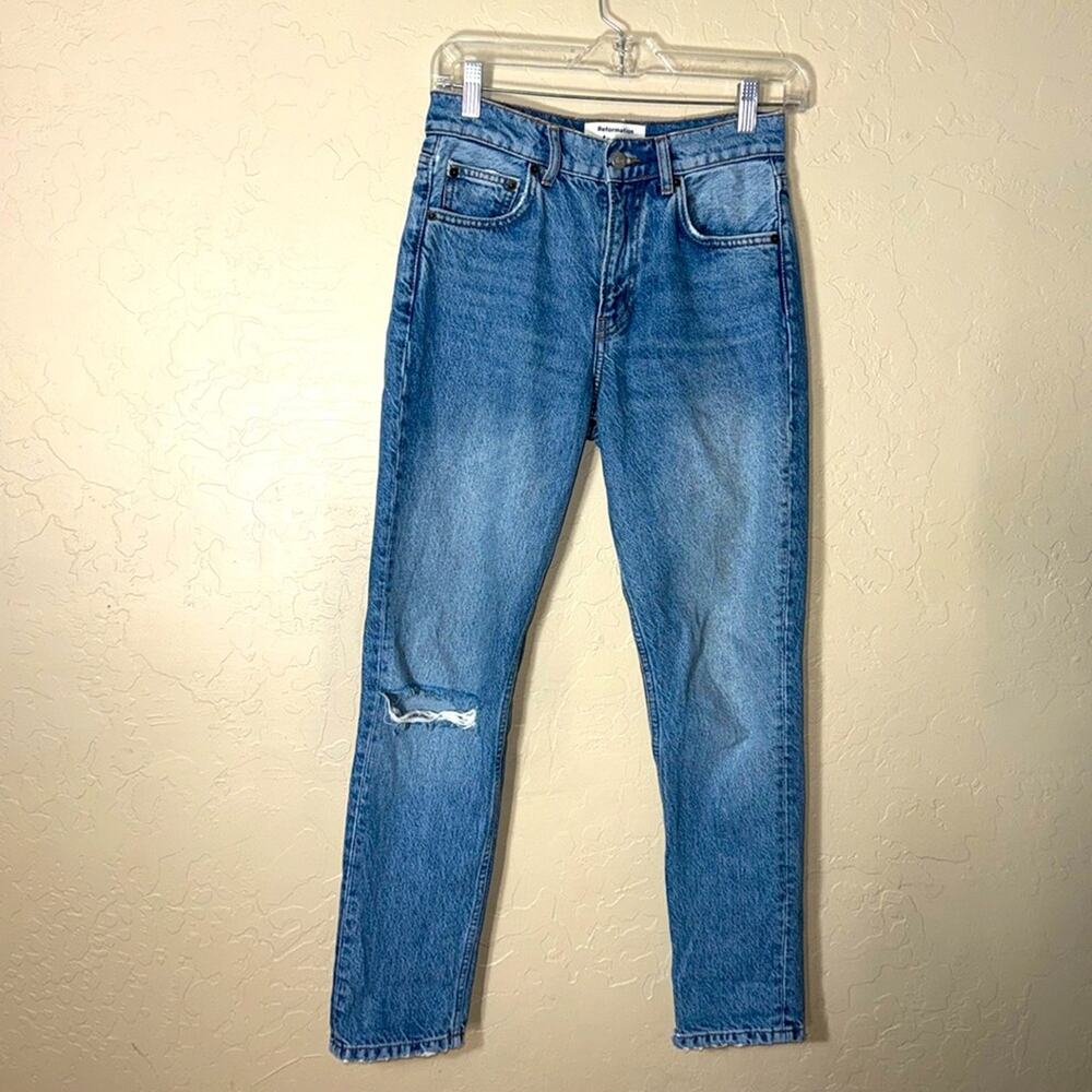 Reformation Julia crop high cigarette jean